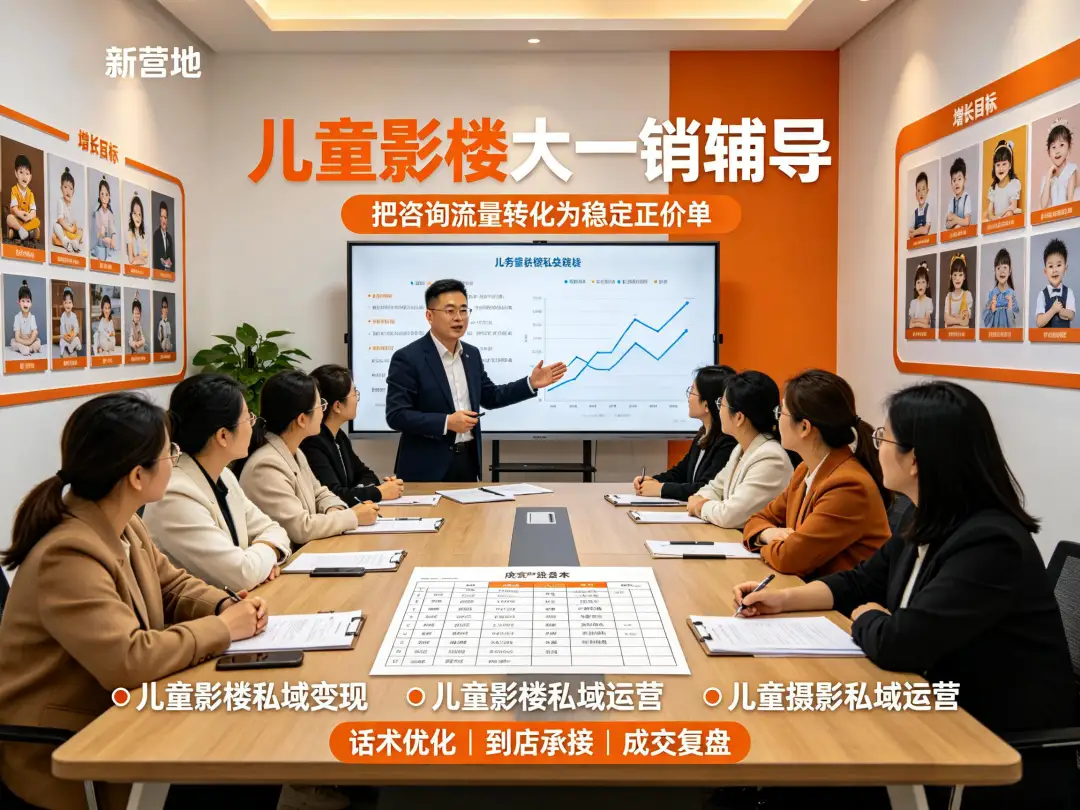 儿童影楼私域销售不会逼单,大一销辅导怎么训练员工